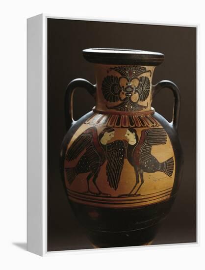 Attic Vase Depicting Two Harpies, Black-Figure Pottery, 5th Century BC-null-Framed Premier Image Canvas