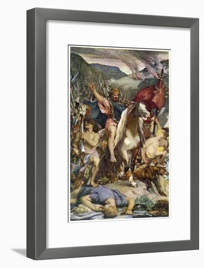 Attila and Huns-null-Framed Art Print