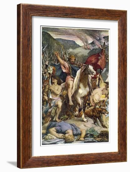 Attila and Huns-null-Framed Art Print