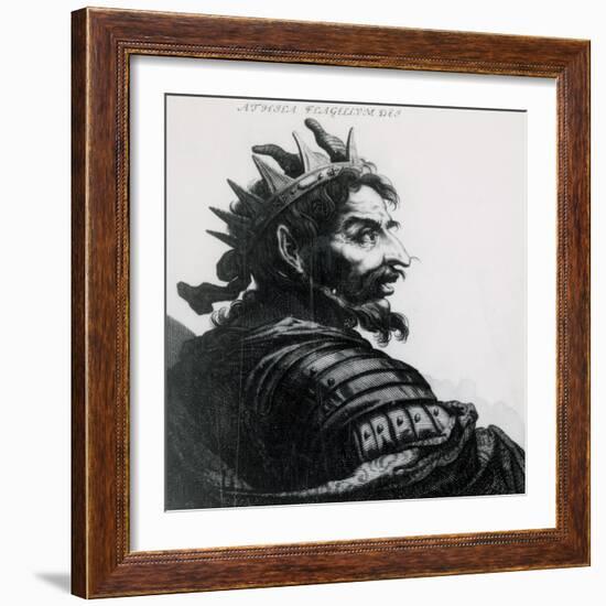 Attila (C. 385-453). Ruler of the Huns. Engraving-null-Framed Giclee Print