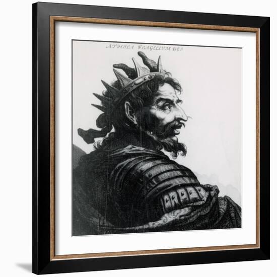 Attila (C. 385-453). Ruler of the Huns. Engraving-null-Framed Giclee Print