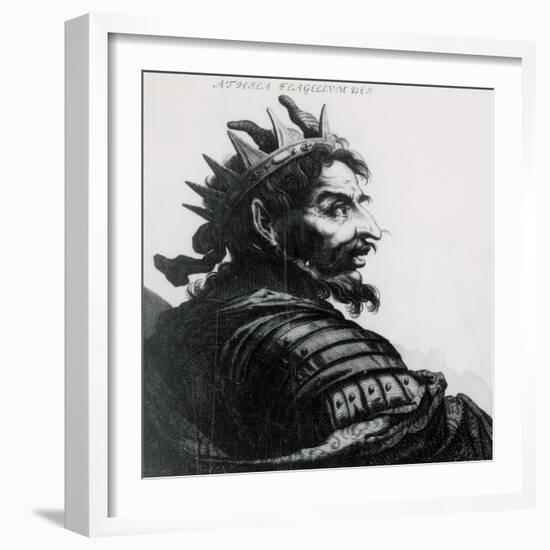 Attila (C. 385-453). Ruler of the Huns. Engraving-null-Framed Giclee Print