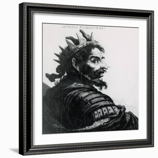 Attila (C. 385-453). Ruler of the Huns. Engraving-null-Framed Giclee Print