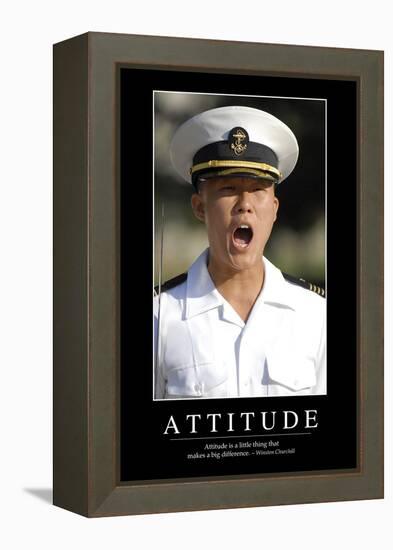 Attitude: Inspirational Quote and Motivational Poster-null-Framed Premier Image Canvas
