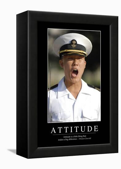 Attitude: Inspirational Quote and Motivational Poster-null-Framed Premier Image Canvas