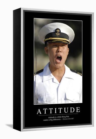 Attitude: Inspirational Quote and Motivational Poster-null-Framed Premier Image Canvas