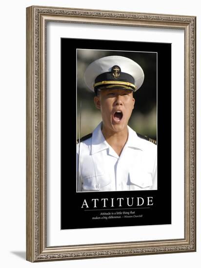 Attitude: Inspirational Quote and Motivational Poster-null-Framed Photographic Print