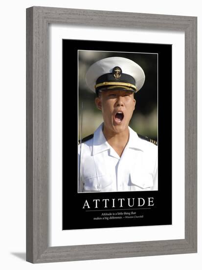 Attitude: Inspirational Quote and Motivational Poster-null-Framed Photographic Print