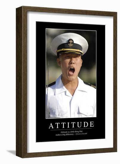 Attitude: Inspirational Quote and Motivational Poster-null-Framed Photographic Print