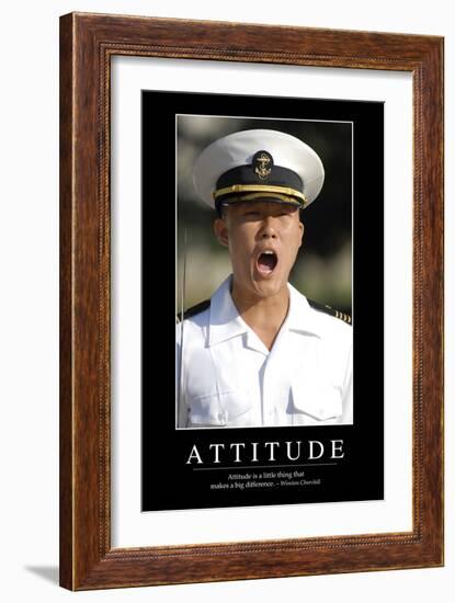 Attitude: Inspirational Quote and Motivational Poster-null-Framed Photographic Print