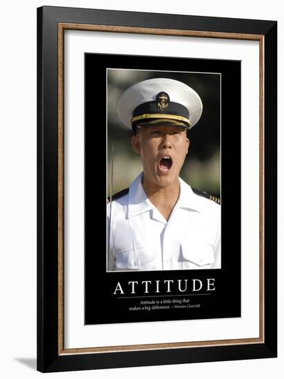 Attitude: Inspirational Quote and Motivational Poster-null-Framed Photographic Print