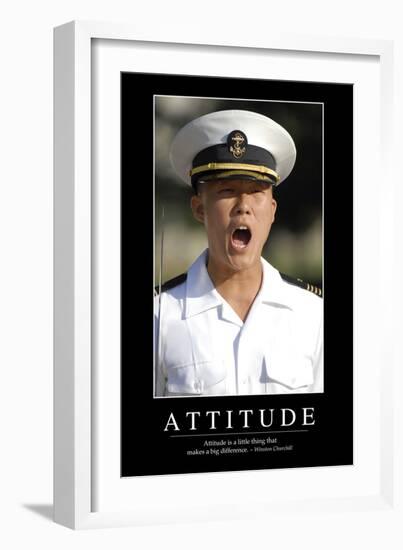 Attitude: Inspirational Quote and Motivational Poster-null-Framed Photographic Print