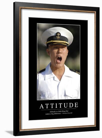 Attitude: Inspirational Quote and Motivational Poster-null-Framed Photographic Print