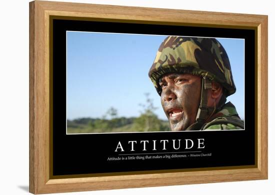 Attitude: Inspirational Quote and Motivational Poster-null-Framed Premier Image Canvas