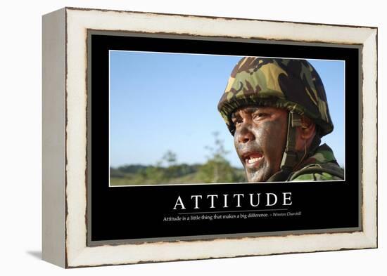 Attitude: Inspirational Quote and Motivational Poster-null-Framed Premier Image Canvas