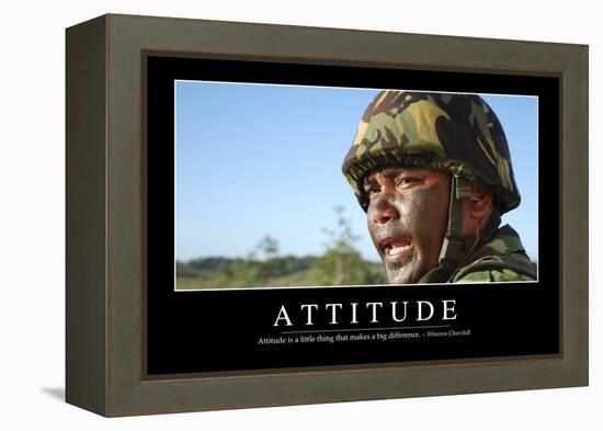 Attitude: Inspirational Quote and Motivational Poster-null-Framed Premier Image Canvas