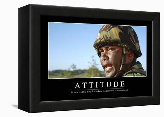 Attitude: Inspirational Quote and Motivational Poster-null-Framed Premier Image Canvas