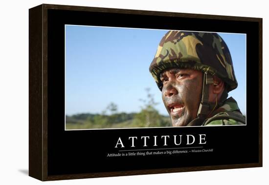 Attitude: Inspirational Quote and Motivational Poster-null-Framed Premier Image Canvas