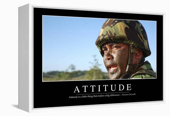 Attitude: Inspirational Quote and Motivational Poster-null-Framed Premier Image Canvas