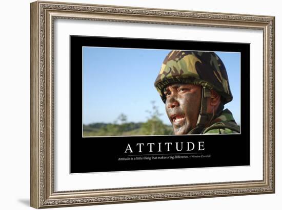 Attitude: Inspirational Quote and Motivational Poster-null-Framed Photographic Print