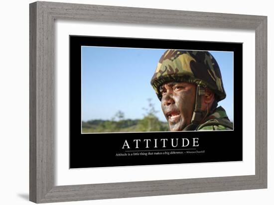 Attitude: Inspirational Quote and Motivational Poster-null-Framed Photographic Print