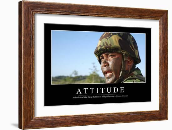 Attitude: Inspirational Quote and Motivational Poster-null-Framed Photographic Print