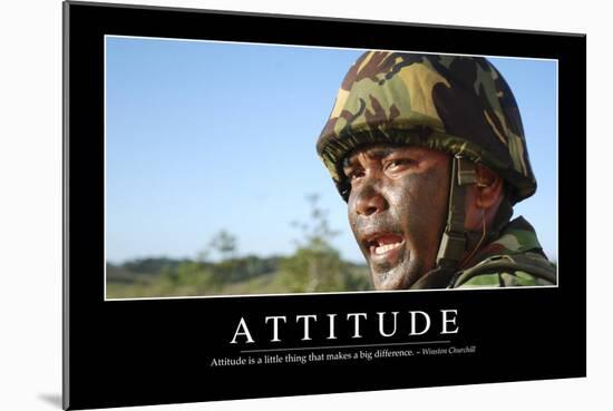 Attitude: Inspirational Quote and Motivational Poster-null-Mounted Photographic Print