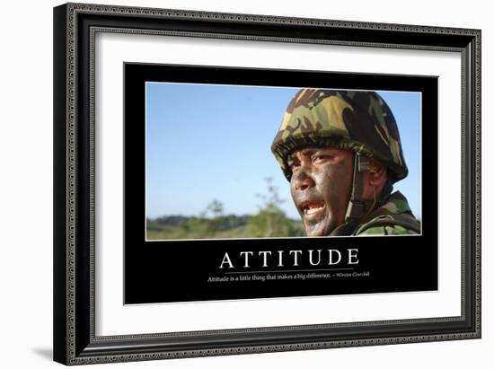 Attitude: Inspirational Quote and Motivational Poster-null-Framed Photographic Print