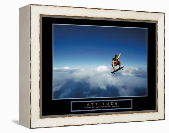 Attitude-null-Framed Stretched Canvas