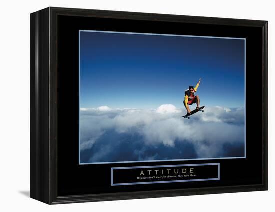 Attitude-null-Framed Stretched Canvas