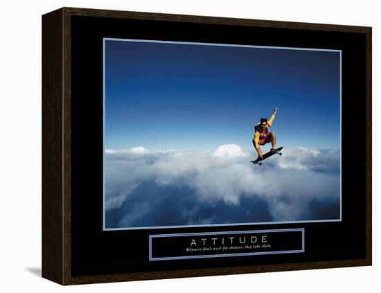 Attitude-null-Framed Stretched Canvas