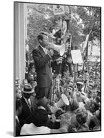 Attorney General Bobby Kennedy Speaking to Crowd in D.C.-Warren K^ Leffler-Mounted Photo