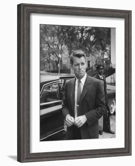 Attorney General Robert F. Kennedy, after Meeting of National Security Council, Re Cuban Crisis-null-Framed Photographic Print