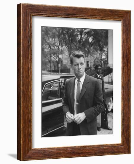 Attorney General Robert F. Kennedy, after Meeting of National Security Council, Re Cuban Crisis-null-Framed Photographic Print