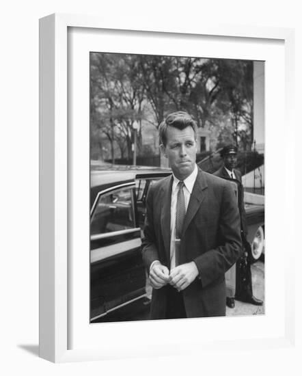 Attorney General Robert F. Kennedy, after Meeting of National Security Council, Re Cuban Crisis-null-Framed Photographic Print