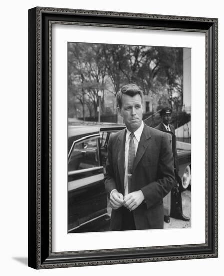 Attorney General Robert F. Kennedy, after Meeting of National Security Council, Re Cuban Crisis-null-Framed Photographic Print