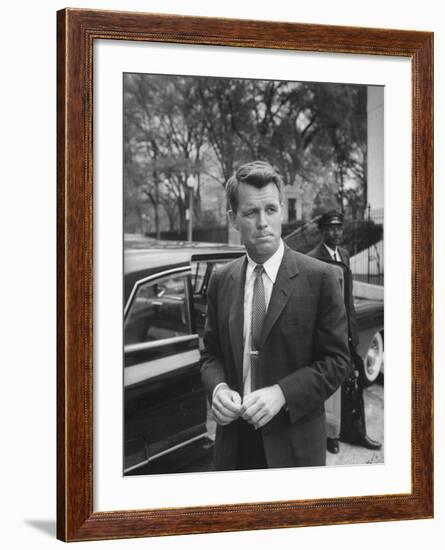 Attorney General Robert F. Kennedy, after Meeting of National Security Council, Re Cuban Crisis-null-Framed Photographic Print