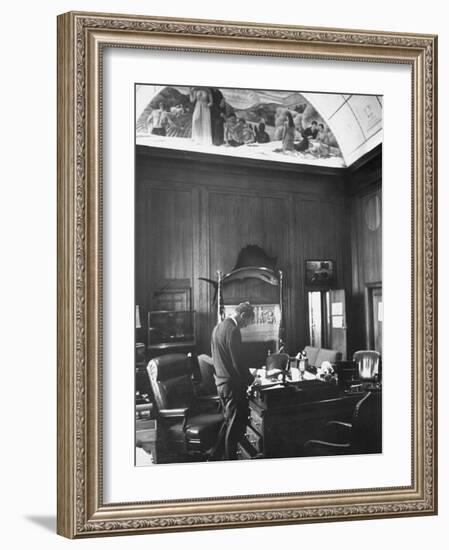 Attorney General Robert F. Kennedy Standing at His Desk-null-Framed Photographic Print