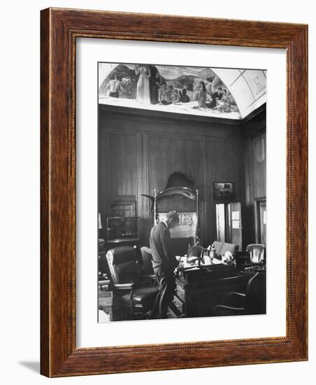 Attorney General Robert F. Kennedy Standing at His Desk-null-Framed Photographic Print