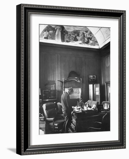 Attorney General Robert F. Kennedy Standing at His Desk-null-Framed Photographic Print