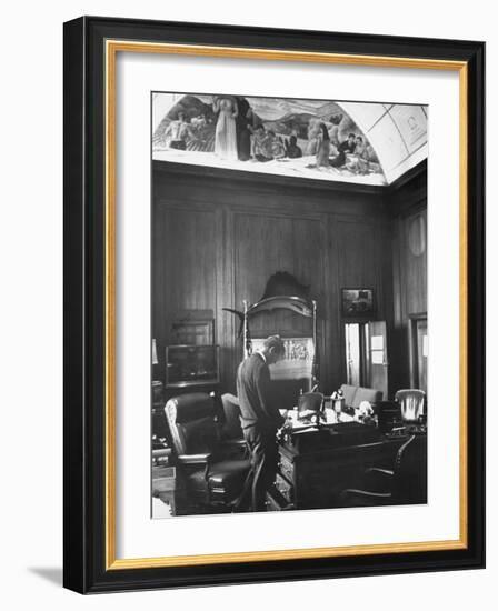 Attorney General Robert F. Kennedy Standing at His Desk-null-Framed Photographic Print