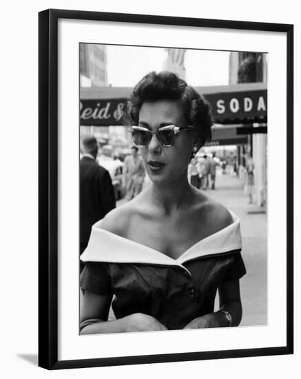 Attractive Young Woman in Manhattan-Lisa Larsen-Framed Photographic Print