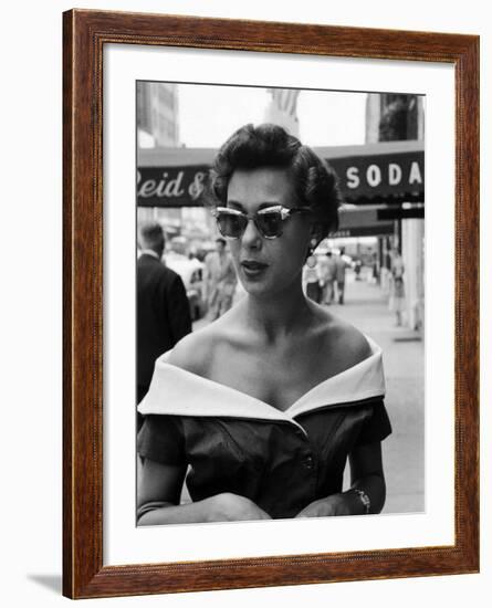 Attractive Young Woman in Manhattan-Lisa Larsen-Framed Photographic Print