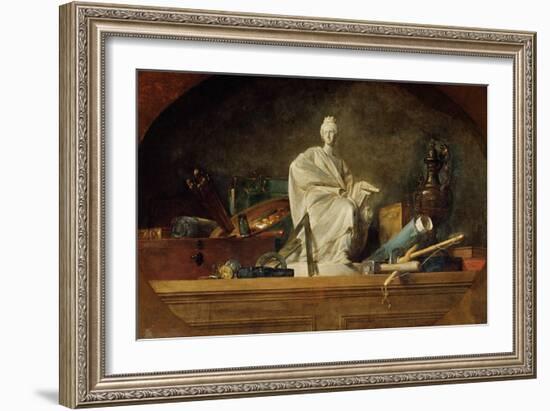 Attributes of the Arts, 1765-Jean-Baptiste Simeon Chardin-Framed Giclee Print