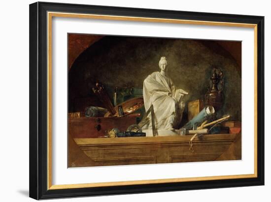 Attributes of the Arts, 1765-Jean-Baptiste Simeon Chardin-Framed Giclee Print