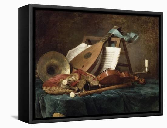 Attributs de la musique-Anne Vallayer-coster-Framed Premier Image Canvas