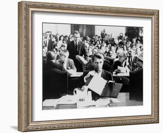 Atty, Gen. Robert Kennedy Testifying on the Civil Rights Bill in June 1963-null-Framed Photo