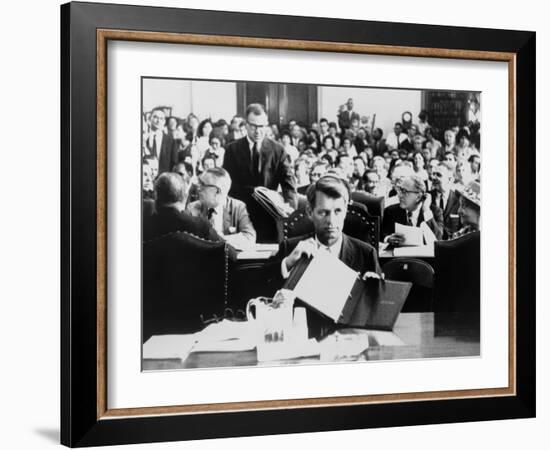 Atty, Gen. Robert Kennedy Testifying on the Civil Rights Bill in June 1963-null-Framed Photo