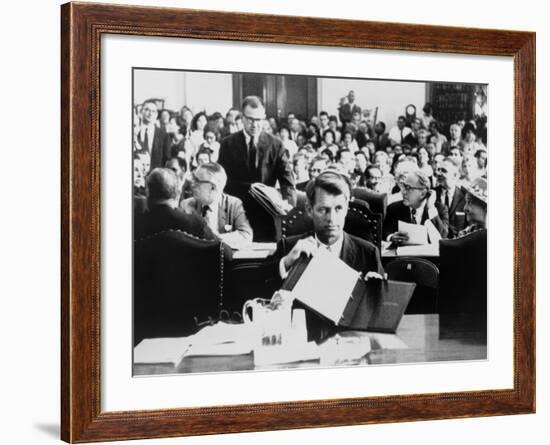 Atty, Gen. Robert Kennedy Testifying on the Civil Rights Bill in June 1963-null-Framed Photo