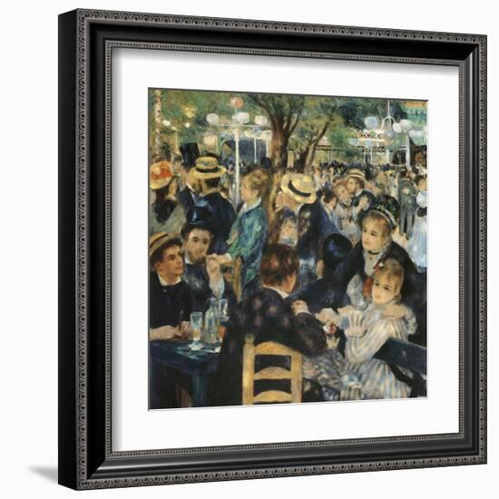 Au bal du moulin de la galette-Pierre-Auguste Renoir-Framed Art Print